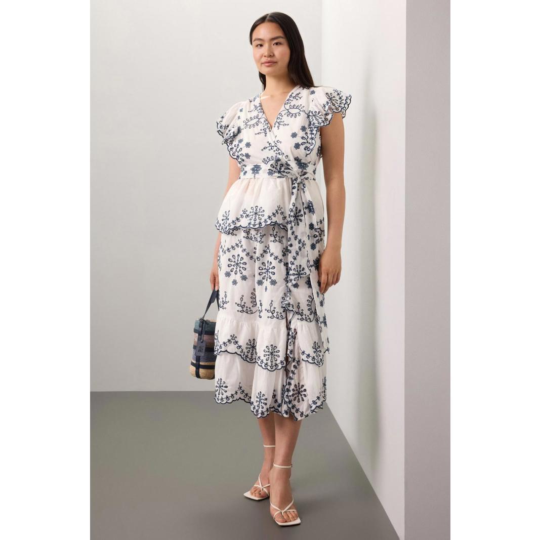 Prabal Gurung X Rtr Embroidered Peplum Top Size 8